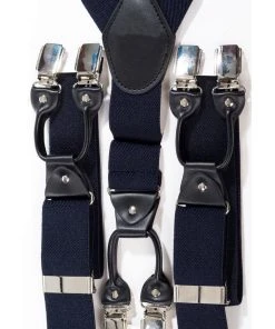 Banned Rockabilly Braces Navy Mens Steampunk Clothing