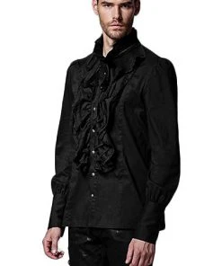 Punk Rave Mens Dante Frilled Gothic Fancy Shirt Y-597 10 Punk Rave Mens Dante Frilled Gothic Fancy Shirt Y-597