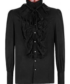 Punk Rave Mens Dante Frilled Gothic Fancy Shirt Y-597
