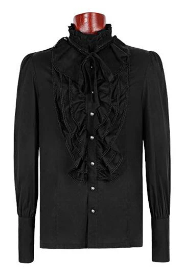 Punk Rave Mens Dante Frilled Gothic Fancy Shirt Y-597 3 Punk Rave Mens Dante Frilled Gothic Fancy Shirt Y-597