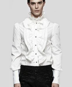 Punk Rave Mens White Dante Shirt White