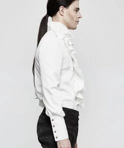 Punk Rave Mens White Dante Shirt White