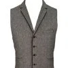 Kaymans Mens Steampunk Clothing Angelo Brown Herringbone Tweed Waistcoat