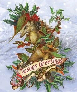 Eastgate Mr Hedgely's Yuletide Coat Card