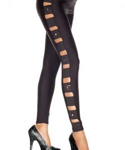 All Ladies Clothing Music Legs Cut Out Side Leggings