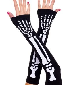 Music Legs Skeleton Arm Warmers