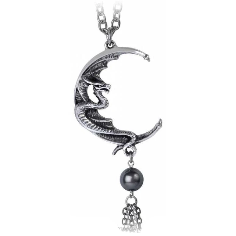 Alchemy Gothic Alchemy Naga Moon Pendant P865 4 Alchemy Gothic Alchemy Naga Moon Pendant P865
