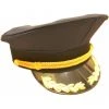 Euro Accessories Navy Blue Military Peaked Cap With Black And Gold Trim Steampunk Hats