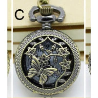Pocketwatches Necklace Steampunk Pocket Watch With Butterfly PW-C Steampunk Jewellery