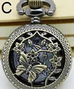 Pocketwatches Necklace Steampunk Pocket Watch With Butterfly PW-C Steampunk Jewellery