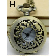 Pocketwatches Necklace Steampunk Pocket Watch With Countryside Design PW-H