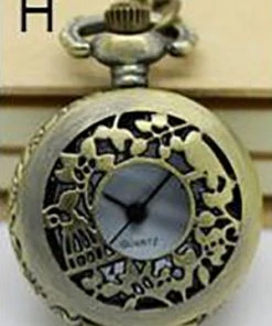 Pocketwatches Necklace Steampunk Pocket Watch With Countryside Design PW-H