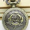 Pocketwatches Necklace Steampunk Rose Pocket Watch PW-I Steampunk Jewellery