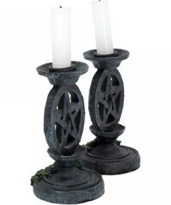 Nemesis Now Aged Pentagram Candlesticks All Homeware