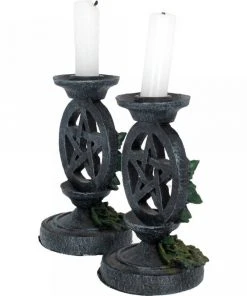 Nemesis Now Aged Pentagram Candlesticks All Homeware