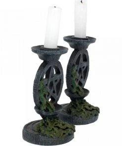 Nemesis Now Aged Pentagram Candlesticks All Homeware