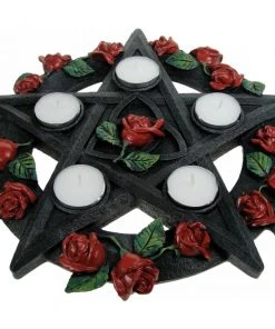 Nemesis Now Pentagram Rose Tealight Holder