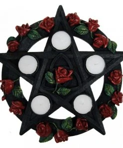 Nemesis Now Pentagram Rose Tealight Holder