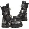 New Rock Boots New Rock Silver Flame Bat Boots M.195-S2