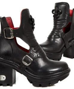 New Rock Boots New Rock Fleur De Lys Neotyre Shoes M.NEOTYRE66-S1 Gothic Boots