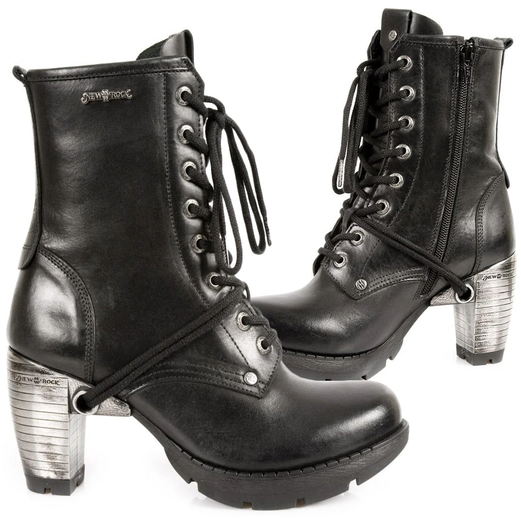 New Rock Boots Gothic Boots New Rock Black Steel Trail Boots M.TR001-S1 12 New Rock Boots Gothic Boots New Rock Black Steel Trail Boots M.TR001-S1