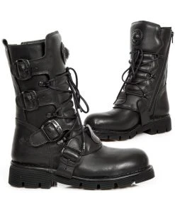 New Rock Boots New Rock Black Comfort Light Boots M.1473-S49 Gothic Boots