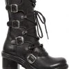New Rock Boots Gothic Boots New Rock Black Leather Boots, NEOTYRE05 Neotyre Sole
