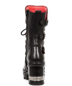 New Rock Boots Gothic Boots New Rock Black Leather Boots, NEOTYRE05 Neotyre Sole
