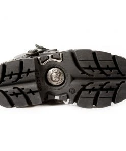 New Rock Boots New Rock Silver Flame Ankle Boots, M.288-S2