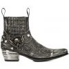 New Rock Boots New Rock Distressed Cowboy Ankle Boots M.WST045-S1.