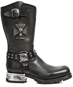 New Rock Boots New Rock Iron Cross Motorock Boots M.MR030-S1 All Footwear