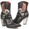 New Rock Boots Gothic Boots New Rock Ladies Cowboy Boots With Winged Skulls