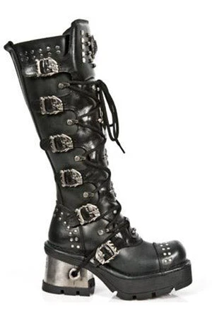 New Rock Boots Gothic Boots New Rock Ladies Knee Skull Boots M.1030-S1 3 New Rock Boots Gothic Boots New Rock Ladies Knee Skull Boots M.1030-S1