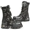 New Rock Boots New Rock M591 S2 Silver Flames Boots