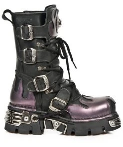 New Rock Boots New Rock M591 S5 Boots Purple Flame
