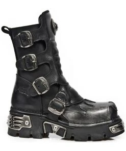 New Rock Boots Gothic Boots New Rock M.591X S2 Silver Flame Boots