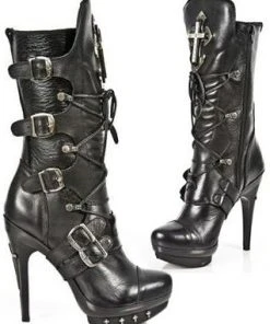 New Rock Boots New Rock Ladies Cross Boots M-PUNK061-S1 Gothic Boots