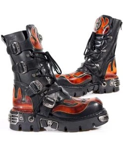 New Rock Boots Gothic Boots New Rock Flame Boots With Demon Skull M.107-S1