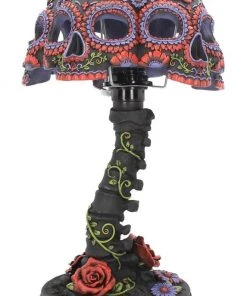 Nemesis Now Night Blooms Skull Lamp