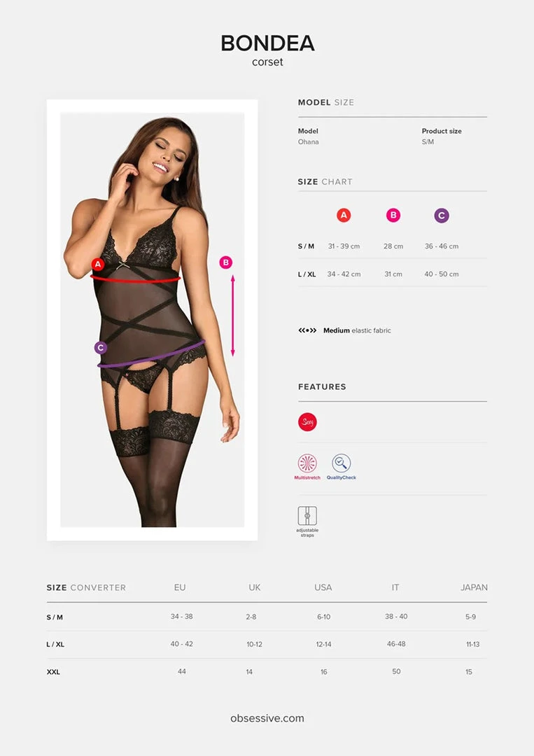 Obsessive Bondea Basque And Thong All Lingerie 9 Obsessive Bondea Basque And Thong All Lingerie