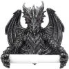 Nemesis Now Obsidian Dragon Toilet Roll Holder