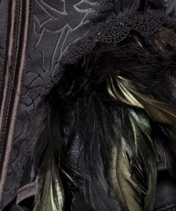 Ladies Gothic Clothing Ocultica Corset With Feathers