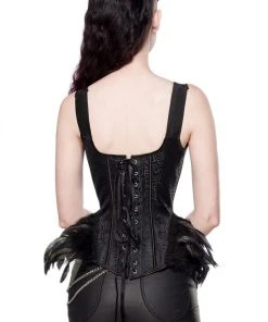 Ladies Gothic Clothing Ocultica Corset With Feathers
