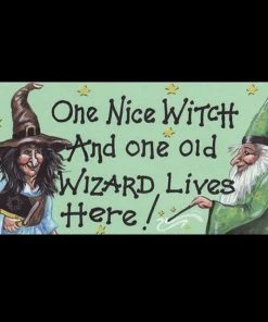 Something Different One Nice Witch And One Old Wizard Live Here Smiley Fridge Magnet