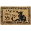 Nemesis Now A Witch Lives Here Doormat Front Door & Hallway