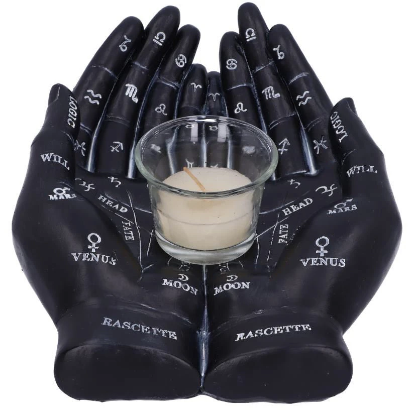 Nemesis Now Palmists Guide Black Tealight Holder All Homeware 4 Nemesis Now Palmists Guide Black Tealight Holder All Homeware