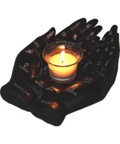 Nemesis Now Palmists Guide Black Tealight Holder All Homeware