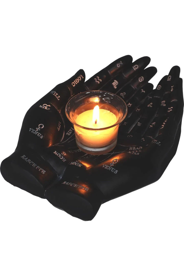 Nemesis Now Palmists Guide Black Tealight Holder All Homeware 3 Nemesis Now Palmists Guide Black Tealight Holder All Homeware