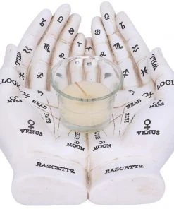 Nemesis Now Palmists Guide White Tealight Holder
