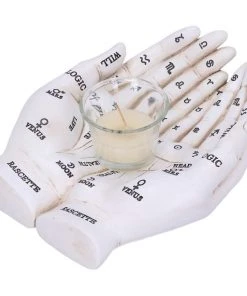 Nemesis Now Palmists Guide White Tealight Holder